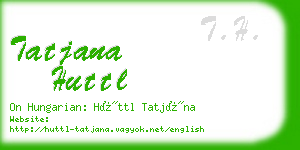 tatjana huttl business card